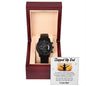 Black Chronograph Watch - For Stepped Up Dad