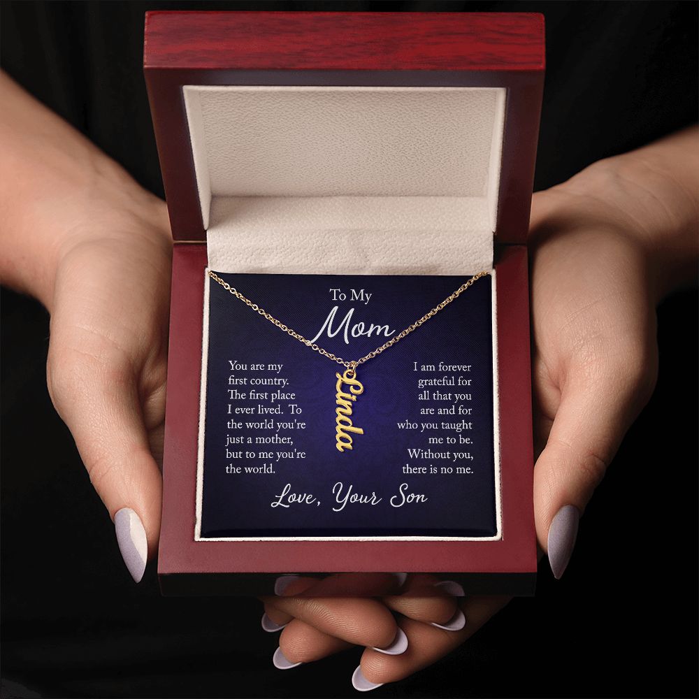 Vertical Name Necklace