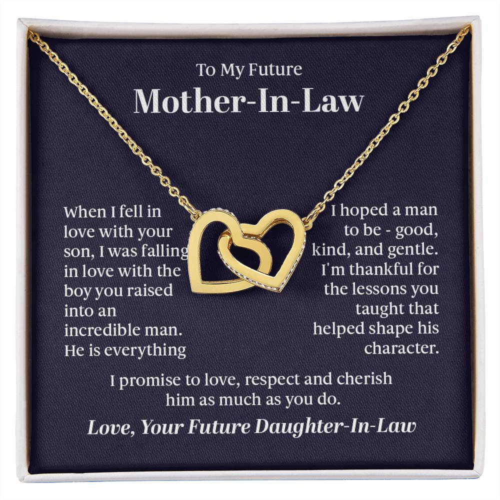 Interlocking Hearts Necklace - For Future Mother-in-Law