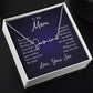 Signature Name Necklace w/ Message Card - For Mom From Son