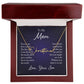 Signature Name Necklace w/ Message Card - For Mom From Son