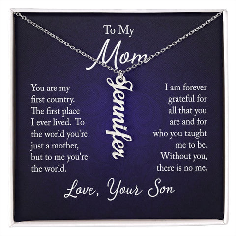 Vertical Name Necklace