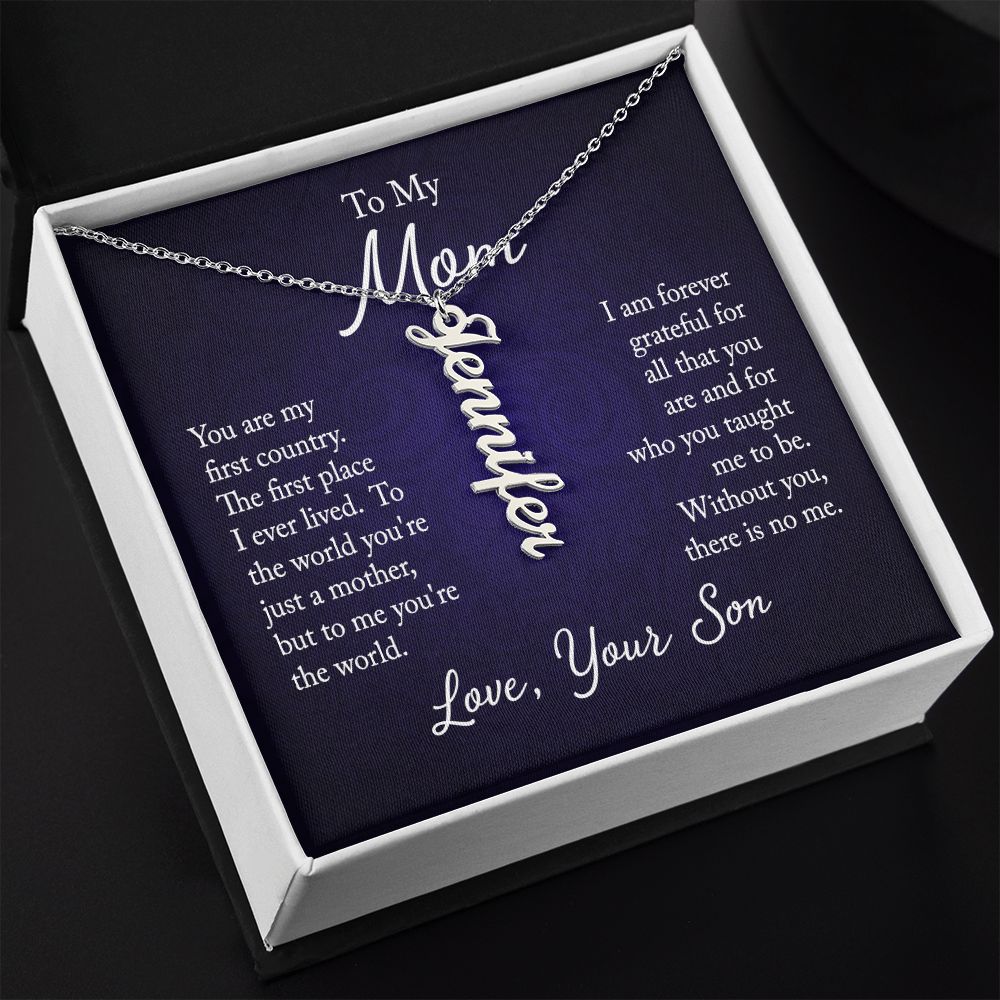 Vertical Name Necklace