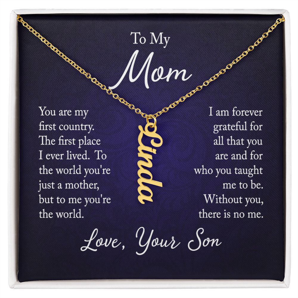 Vertical Name Necklace