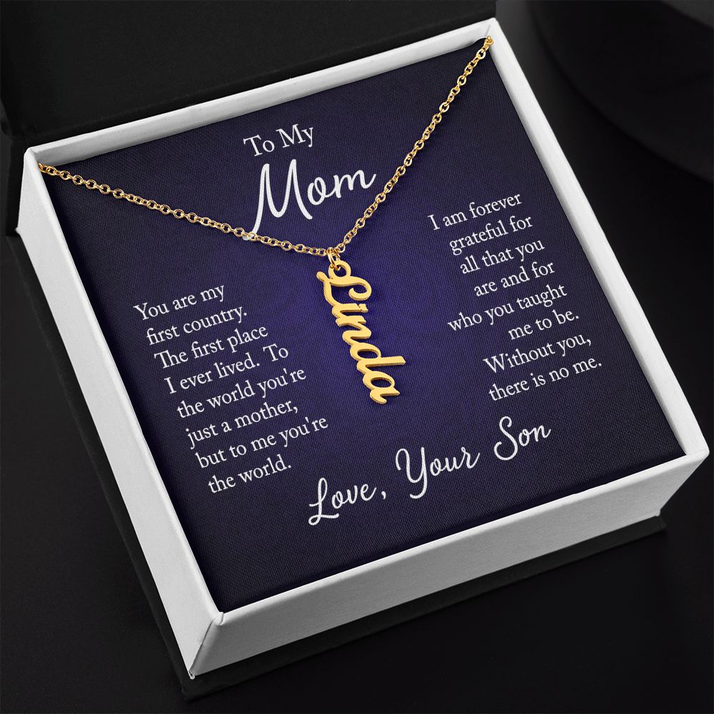 Vertical Name Necklace