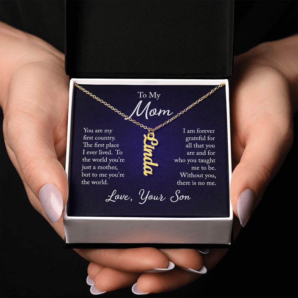 Vertical Name Necklace