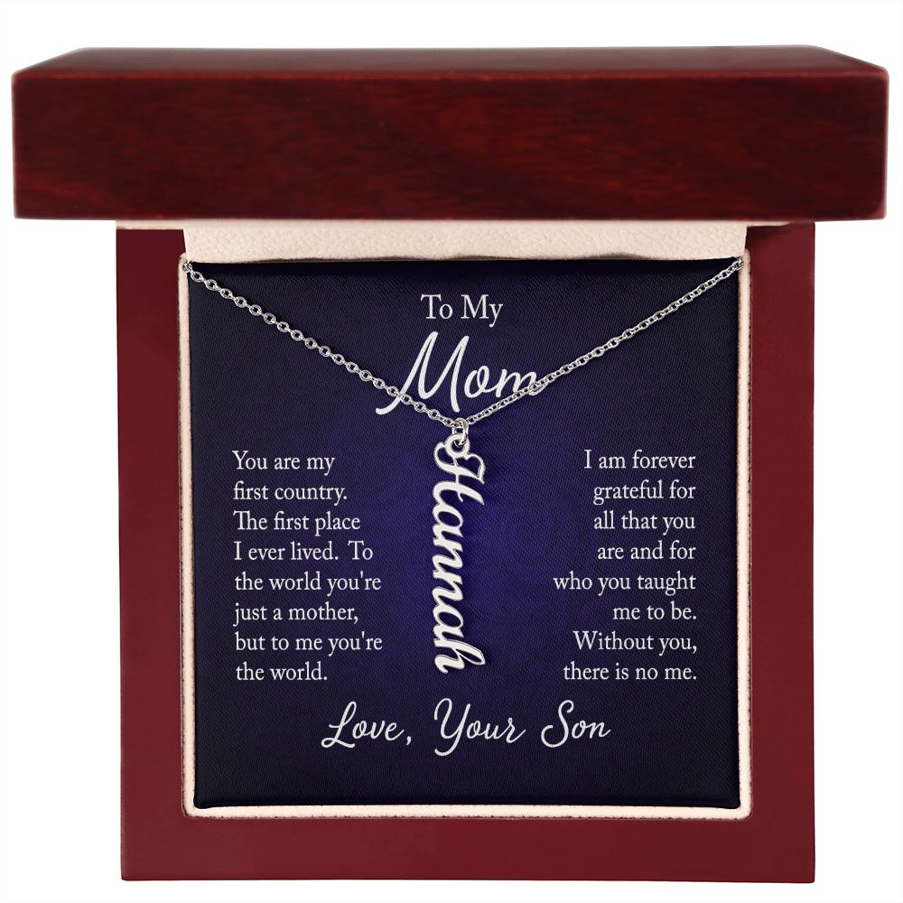 Vertical Name Necklace