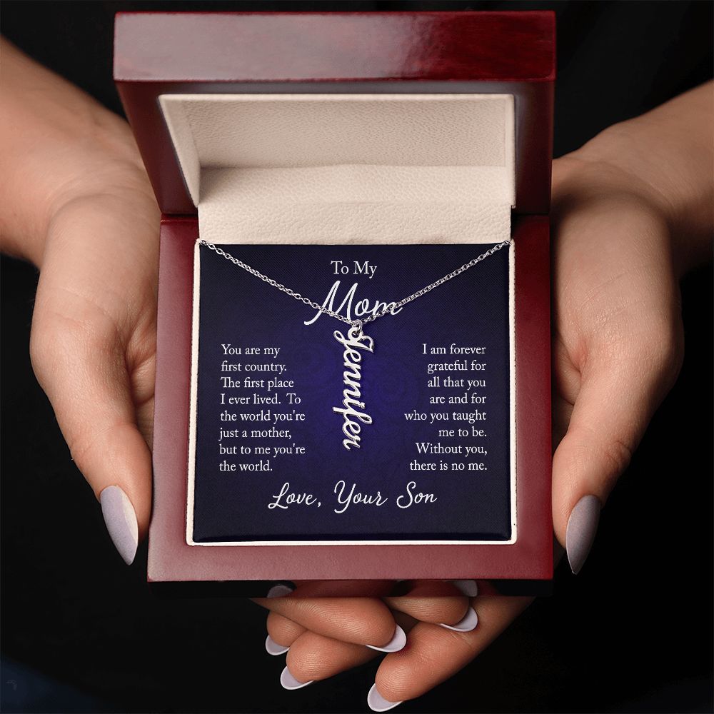 Vertical Name Necklace