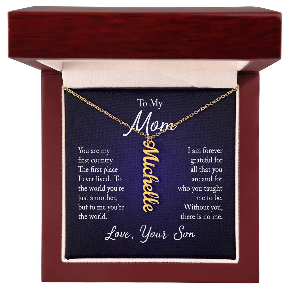Vertical Name Necklace